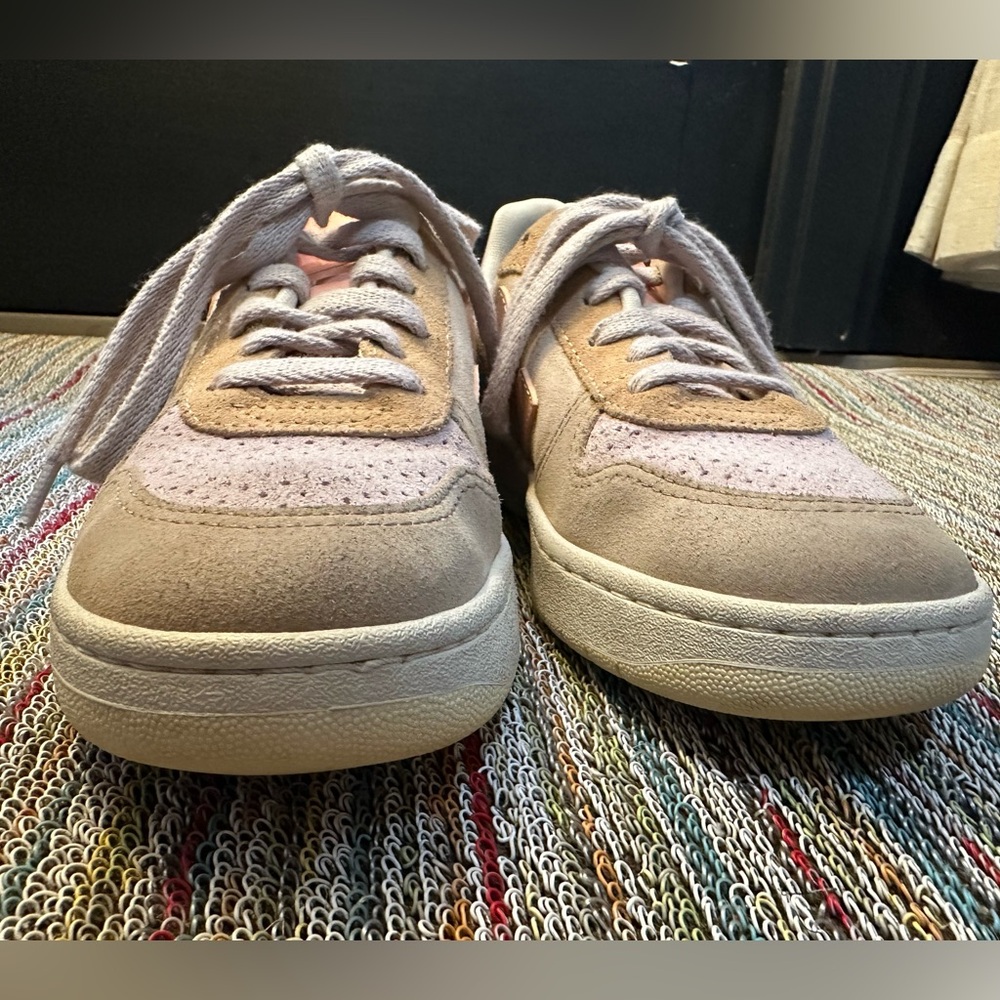 Veja EXCELLENT V-10 suede multico peach sneakers - pink/lavender/tan/butter -6 - Picture 9 of 16